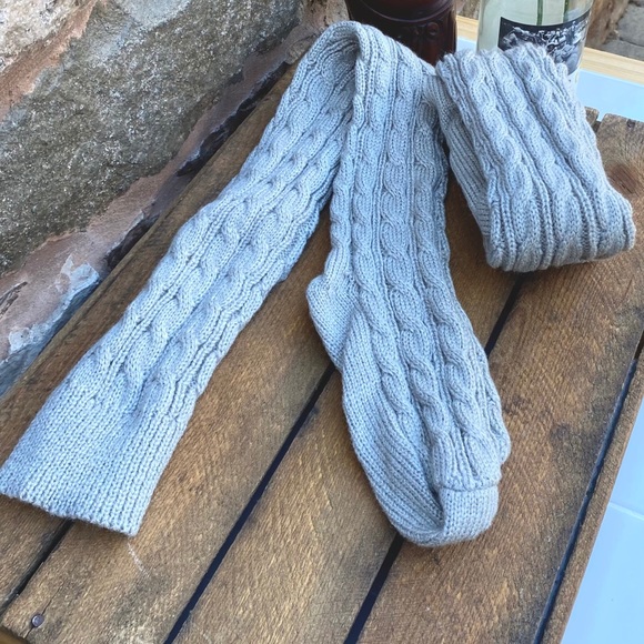 ✨SUPER LONG THI HI KNIT CABLE SOCK 24” TO HEEL - Picture 3 of 9